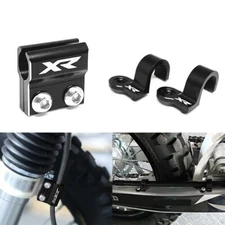 For HONDA XR250R/L XR400R XR600R XR650R Black Brake Hose Line Guide Clamp Kit