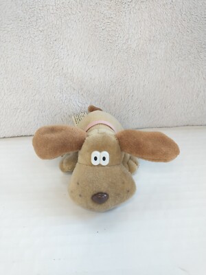 Kennel Kuddles Tara Toy Corp 4  Tan Pink Collar Plush Puppy Dog Vintage