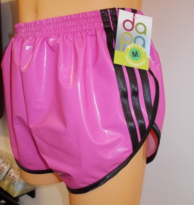 pink pvc shorts