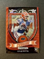 Kyle Pitts 2021 Panini Prizm Draft Crusade Red Wave RC #167 Florida Falcons