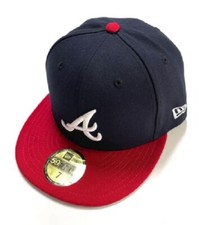 Atlanta Braves New Era Home Authentic On-Field 59FIFTY Fitted Hat - Navy/Red