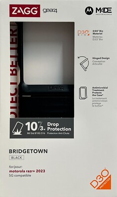 ZAGG Gear4 Bridgetown Case For motorola razr+ (plus) 2023 - Black