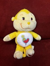 2003 Care Bears Cousins Playful Heart Monkey Yellow Plush Stuffed Animal 10"