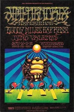 Jimi Hendrix Rick Griffin Authentic Fillmore Concert Show Back Handbill 1968 