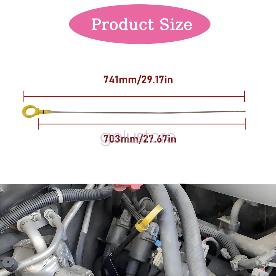 Varilla de medición de aceite para Dodge Grand Caravan 3,3 L 3,8 L 2006-2010 EE. UU. Foto 2 de 4
