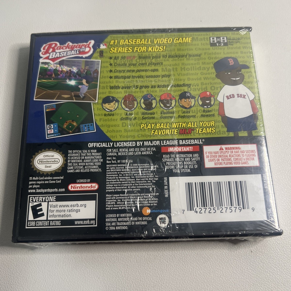 Backyard Baseball '09 Nintendo DS, 2008 New Factory Sealed OOP