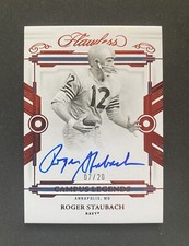 Roger Staubach 2022 Panini Flawless Collegiate Campus Legends Ruby Auto /20
