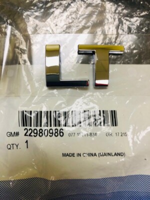 Chevrolet LT Rear Emblem 22980986 | eBay