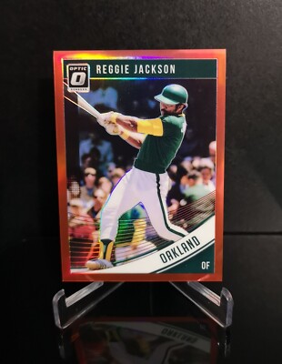 #'d/99   REGGIE JACKSON SP 2018 Panini Donruss Optic Red Prizm Parallel #91 HOF