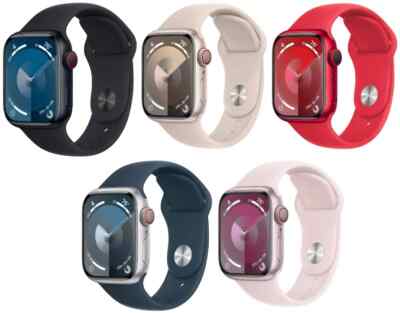 Apple Watch Series 9 (GPS + WiFi +Cellular) Aluminum Case - 41mm 45mm  Excellent