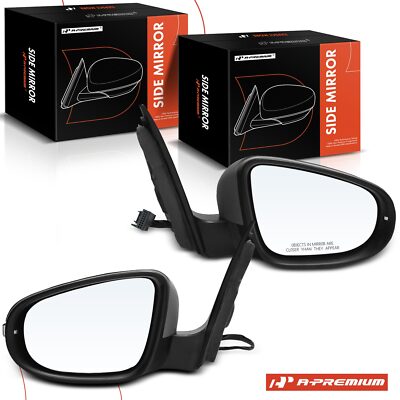 A-Premium Pair Power Mirror w/ Power Fold Signal for Volkswagen Golf GTI 10-14