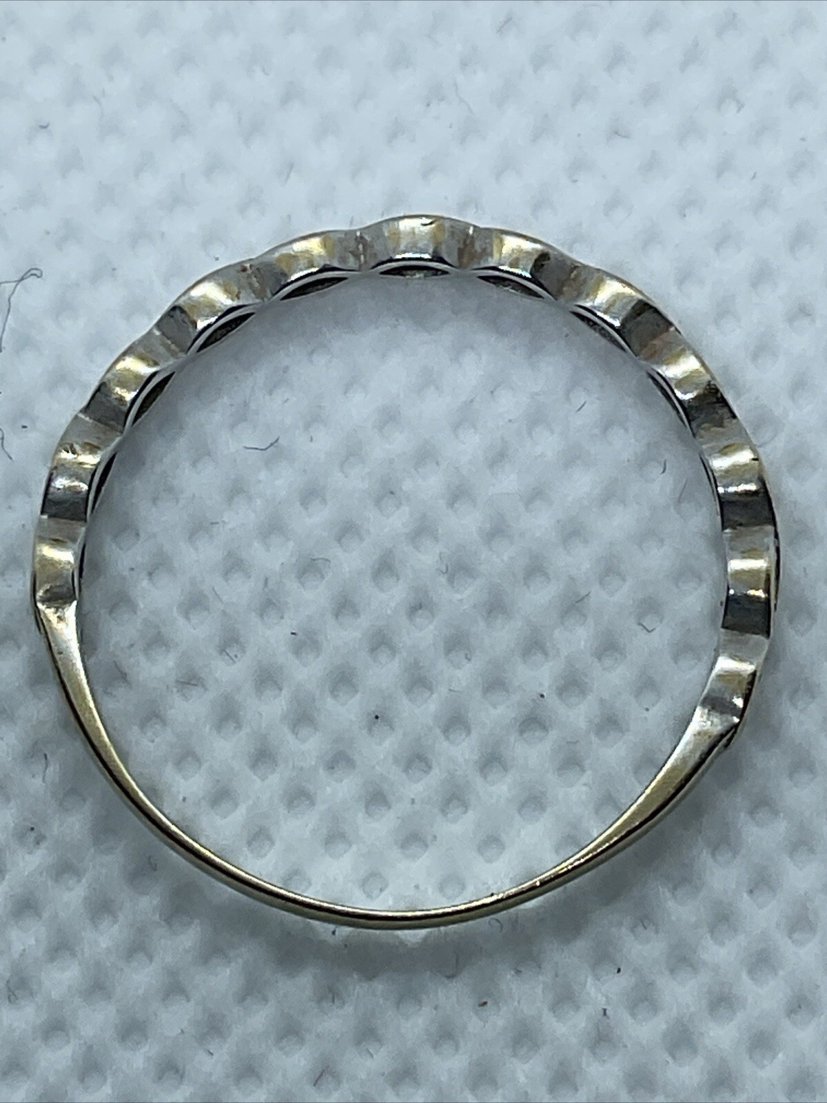 Solid 18K (750) Two Tone Gold CZ STACKABLE Ladies… - image 4