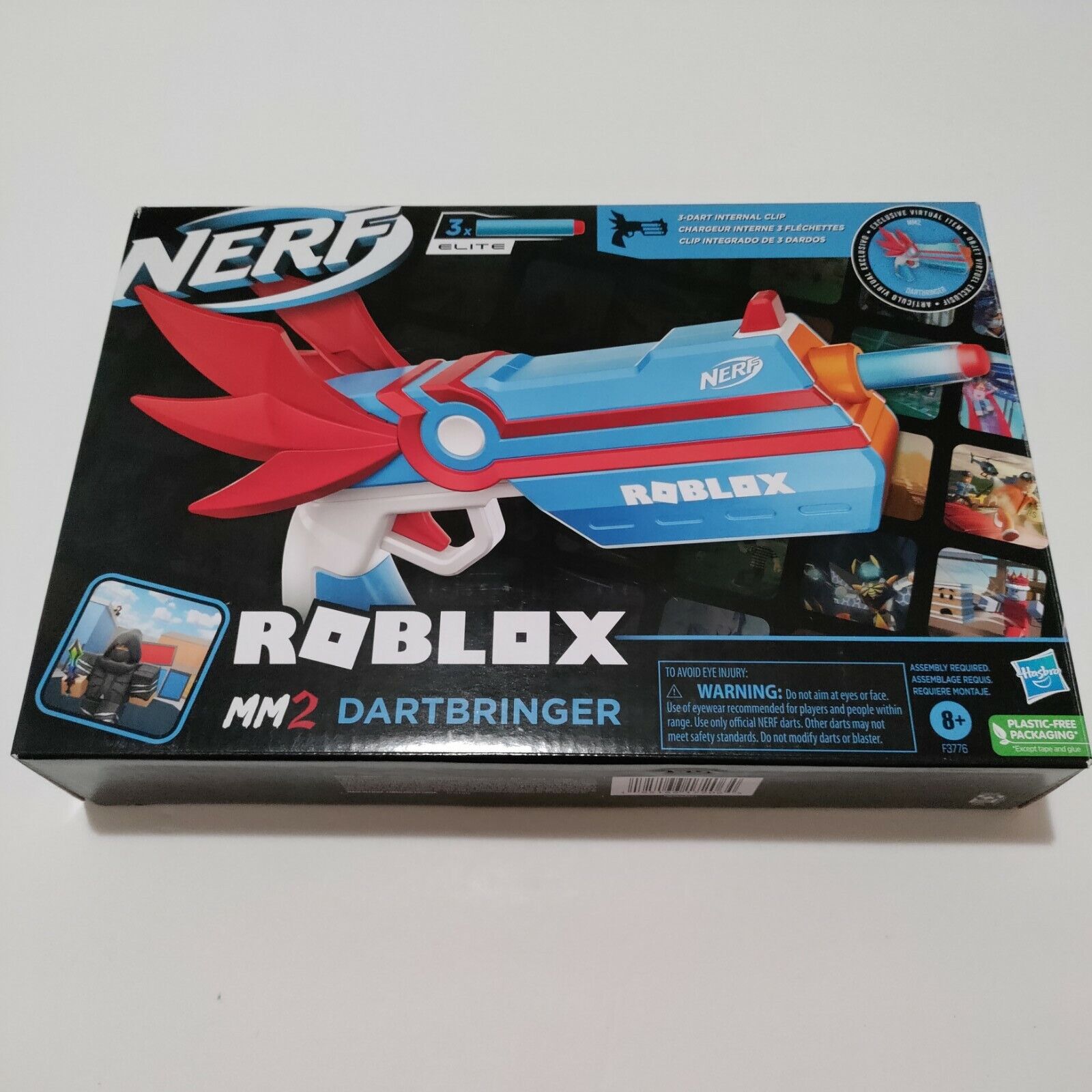 Nerf Roblox MM2 Dartbringer Blaster w/3 Elite Nerf Darts & MM2 Dartbringer  Code 195166172064