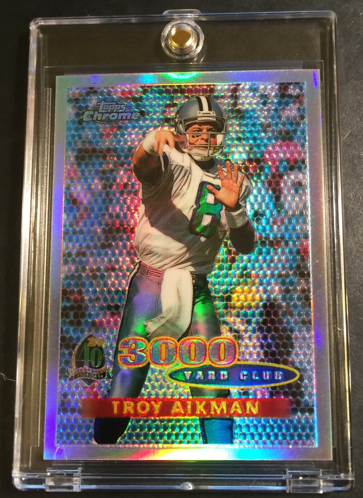 1996 TROY AIKMAN 1ST YEAR TOPPS CHROME REFRACTOR #137 COWBOYS HOF (915)