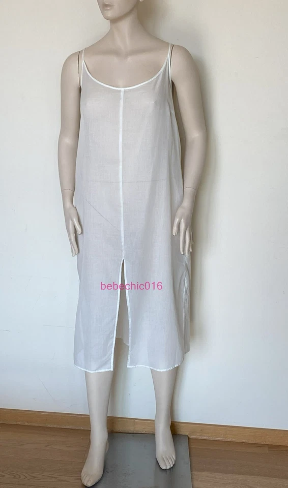 MARINA RINALDI, Vestido Mescla de Linho em Marfim, Tamanho MR 25, 16W EUA, 46 DE, 54 IT - Imagem 4 de 4