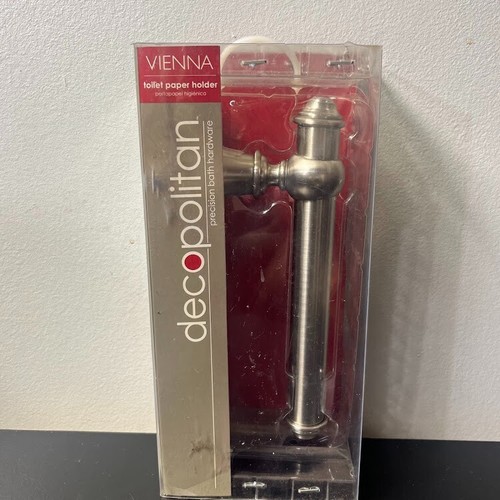 Vintage Decopolitan Vienna Series Tissue Holder Brushed Nickel New Heavy Duty!