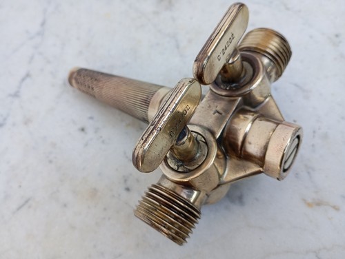 Antique 1980s Brewery Victorian Pub Beer Double Tap Brass Barrel Spigot Cellar - Picture 9 of 19