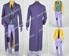 Batman: Arkham Origins Blackgate The Joker Cosplay Halloween Costume Trench Coat