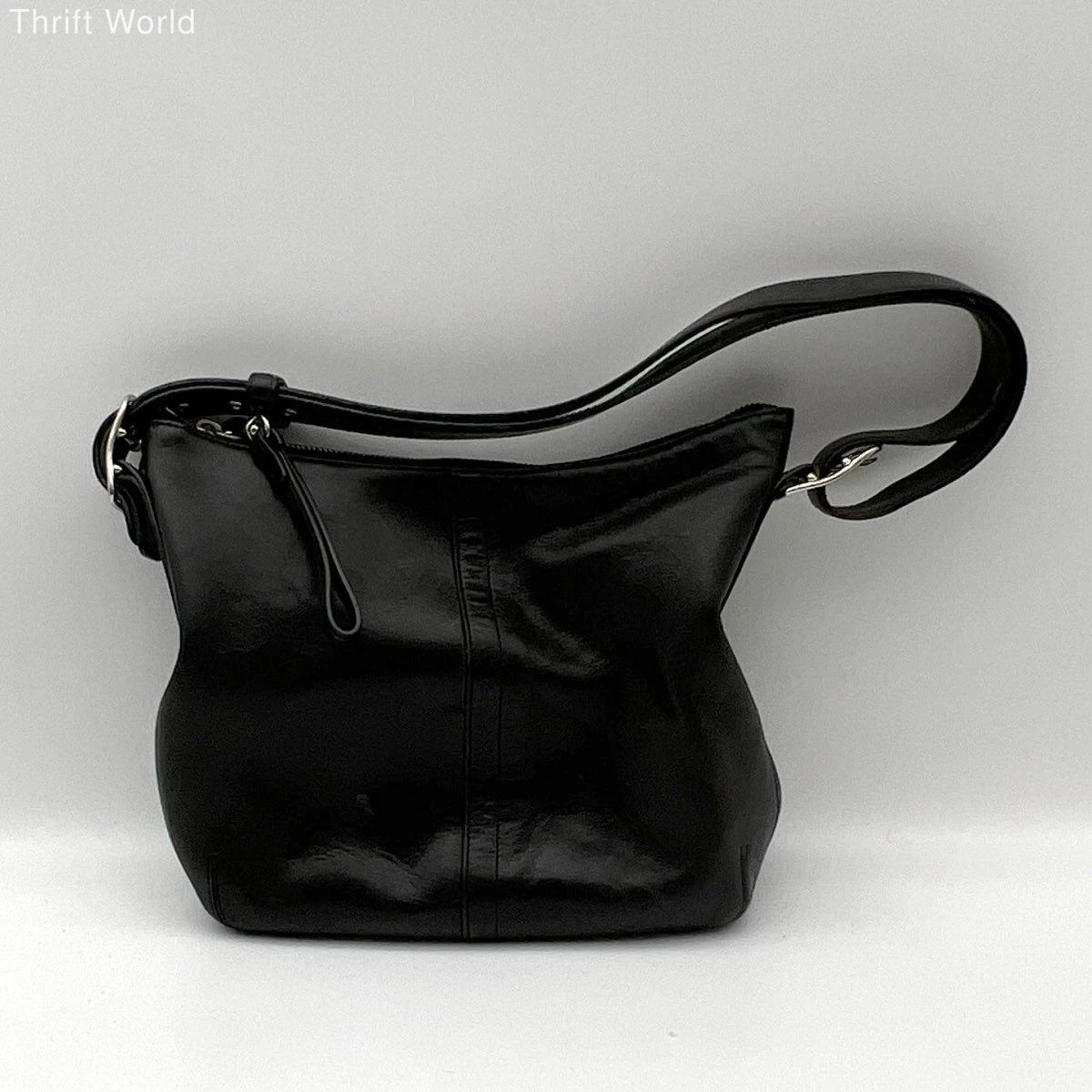 バッグ COACH Vintage Leather Black Shoulder Bag Coach 6145 Vintage Black Shoulder Bag | eBay