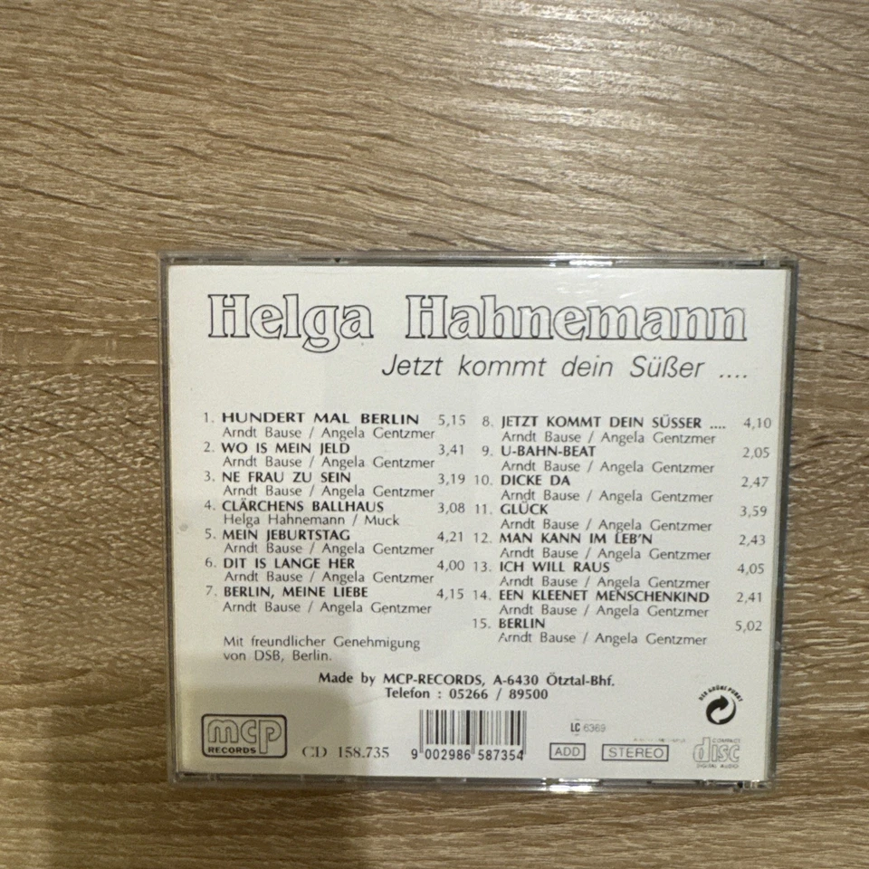 Jetzt kommt dein Süsser.. von Helga Hahnemann | CD | Zustand gut F - Bild 3 von 3