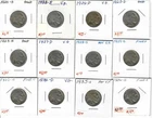 TWELVE (12) BUFFALO NICKELS,  All with Mint Marks