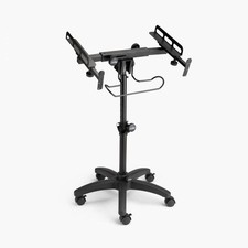 Mobile DJ Equipment Stand Rolling Folding Table - On-Stage