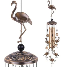  Outdoor Flamingos Wind Chimes Windchimes, Gift Wind Chime, Flamingo Bronze