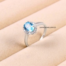 Natural Swiss Topaz, Silver Jewelry, Blue Topaz, 925 Sterling Silver