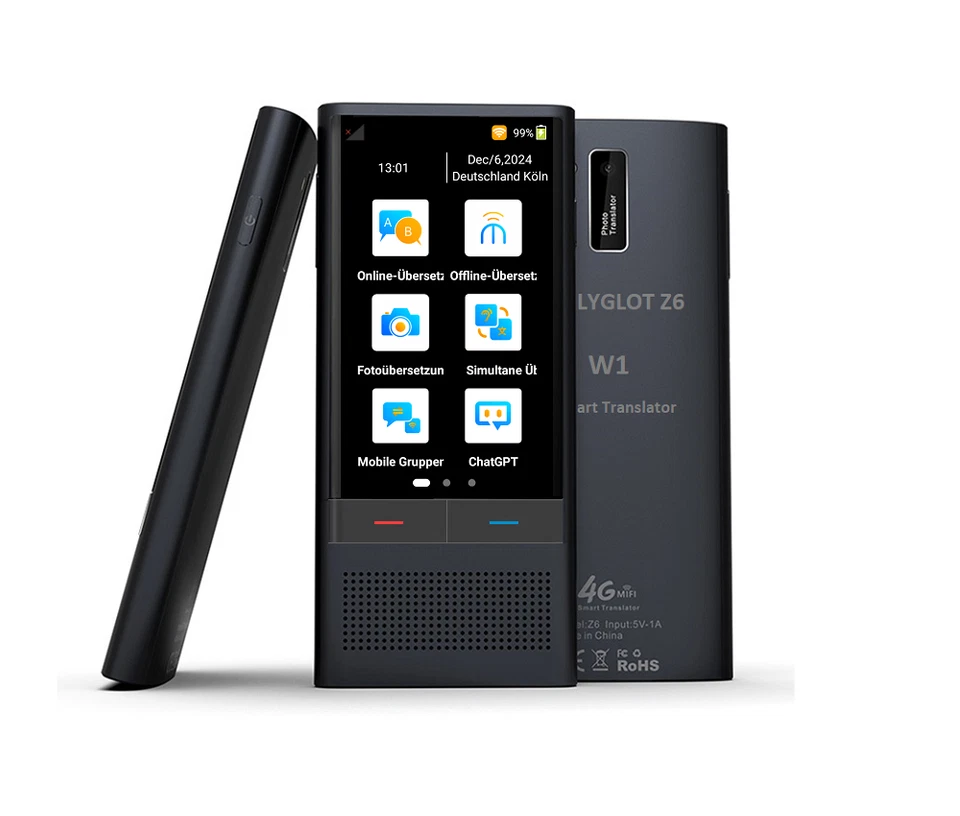 W1 Sprachübersetzer, übersetzt Online über WLAN, SIM und ohne Netzverbindung - Bild 2 von 4