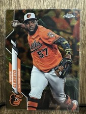 2020 Topps Chrome Hanser Alberto #79 Gold Wave Refractor #'d 3/50 Orioles