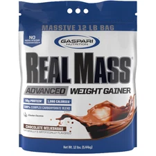 Gaspari Nutrition Real Mass Advanced Weight Gainer Chocolate Milkshake 12 lbs