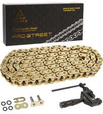 Gold 530 X-Ring Chain 120 Links with Connecting 530HX-120L Chain Breaker Set