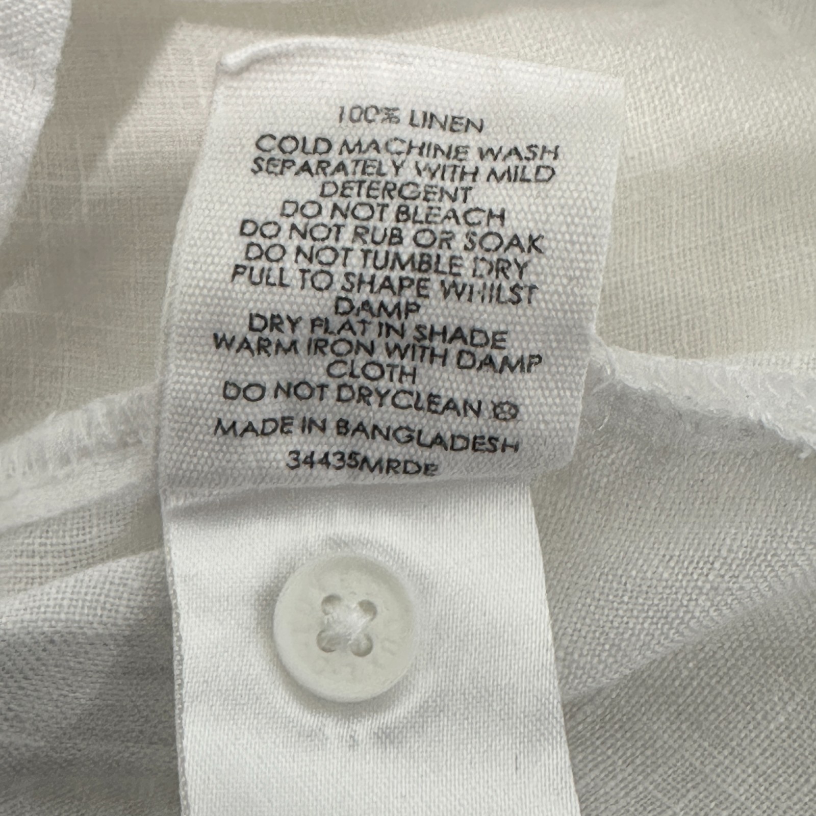 Decjuba Top Women AU S White Linen Button Up Rolled Sleeve image 9