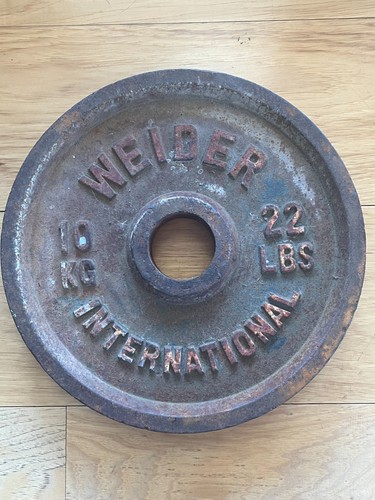 2" Loch Hantelscheibe Weider International 10KG / 22 LBS - Bild 1 von 3