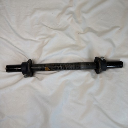 Vintage Iron Dumbbell Handle And Collar Set With 15” Bar