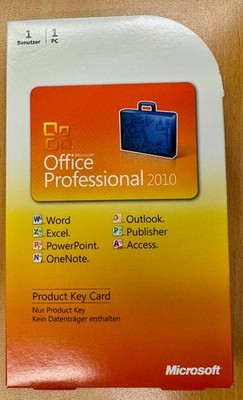 Microsoft Office 2010 Professionel (PKC / Product Key Card)