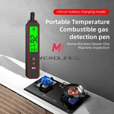 Flammable Gas Detector Natural Gas Leak Buzzer Alarm LCD Display Rechargeable