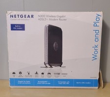 Netgear DGN3500 N300 4-Port 10/100 Wireless Gigabit ADSL2 Modem Router