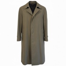 Vintage Green Christian Dior Monsieur Lined Trench Coat 42S Removable Lining