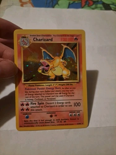 Pokemon Charizard Holo Trading Card Game Wizards of the Coast Base Set