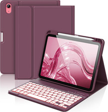 for Ipad A16 11Th 10Th Generation Case with Keyboard,7 Colors Backlight for Ipad