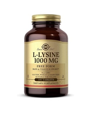 Solgar L-Lysine 1000 mg 100 Tablets Exp: 8/26