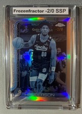 *-2/0* 2025 Topps Chrome FROZENFRACTOR SSP #166 Scoot Henderson -2/0