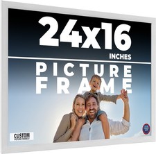 24x16 Frame White Wood Picture Photo Frame with UV Acrylic and Acid Free Backing