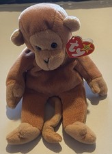 TY Beanie Baby Retired-“Bongo” The Monkey-MWMT Birthday-8/17/1995 Style 4067
