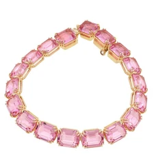 Swarovski Ladies Millenia Pink Crystal Tennis Bracelet, Size Small