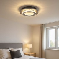 Wohnzimmerleuchte Kristallleuchte Deckenlampe Schwarz Anthrazit Metall Led Cct
