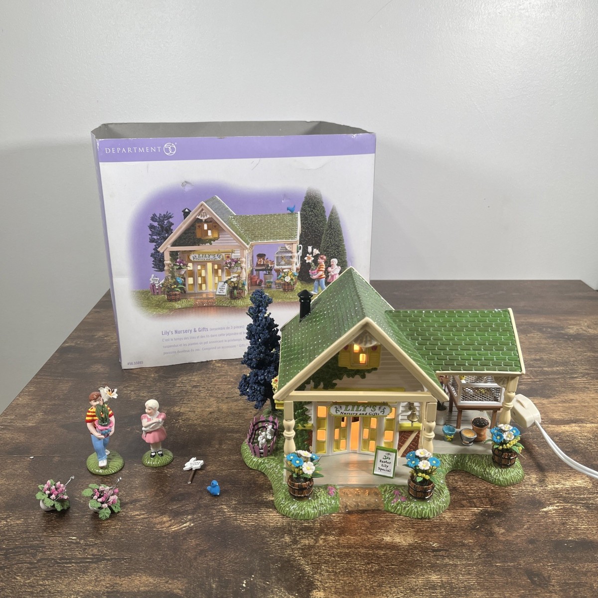 Dept Department 56 Snow Village Easter Lily's Nursery & And Gifts