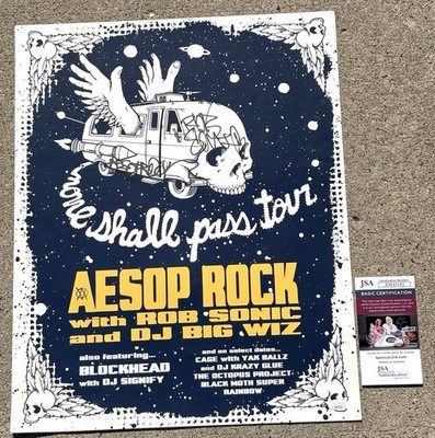 AESOP ROCK & ROB SONIC SIGNED Tour Poster JSA COA RAP HIP HOP | eBay