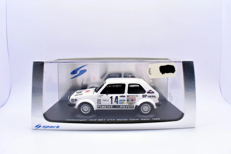 Modellino auto rally scala 1:43 volkswagen vw golf mk1 spark modellismo statico - Immagine 2 di 4